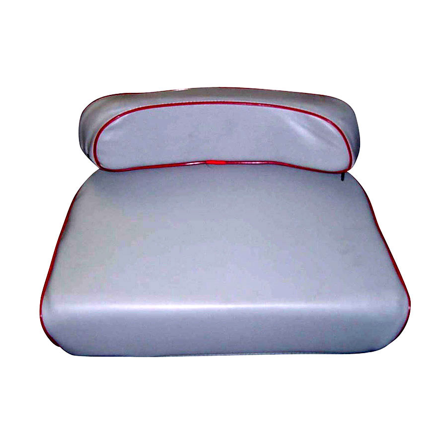 Massey-Ferguson Seat Cushion Set Comes With Grey Bottom Cushion And Grey Backrest Cushion With Metal Plate And Hardware.