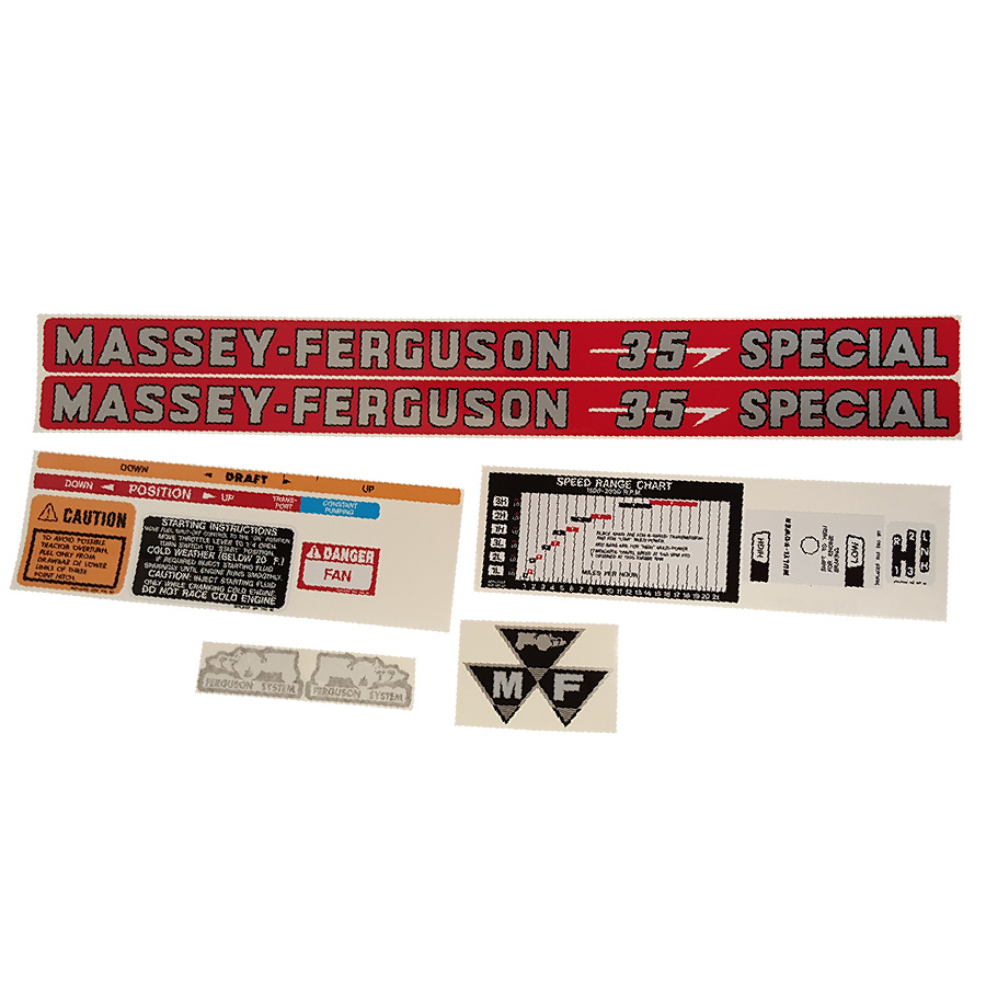 1215-1038 - Massey-Ferguson Decal Set Massey Ferguson 35 Special ...
