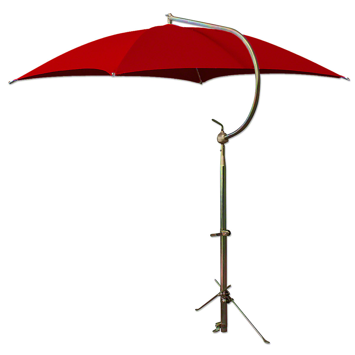 Deluxe Red Umbrella With Brackets For Massey Harris And Massey Ferguson Tractors.