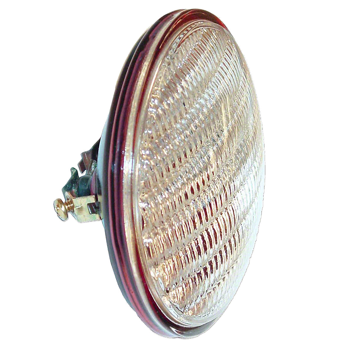 Universal 12 Volt Sealed Beam Combo Rear Light Bulb With Transparent Red Back Ground Using Separate Bulb For: Massey Harris And Massey Ferguson Tractors.