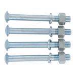 Fender Bolt Kit For Massey Ferguson: 135, 150, 20, 202, 203, 204, 205, 20C, 20D, 2135, 2200, 230, 240, 245, 30, 3165, 35, 40, 50, 65, TE20, TE35, TEA20, TO20, TO30, TO35, Massey Harris: 50. For The Above Listed Tractors With Round Fenders And Not Equipped With Sway Bar Or Loader Brackets. Kit Includes: 4 Carriage Bolts, 4 Nuts, 4 Lock Washers, 5/8"-18 NF X 6.200" Long Bare Finish. Replaces PN#: 353648x14, 364918x14.