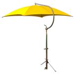 Deluxe Yellow Umbrella With Brackets For Massey Harris and Massey Ferguson Tractors.
Four oil-tempered spring steel bows are locked into place with individual spring clips, providing ease of operation and a rigid framework for the cover. Frame constructed of tubular steel. All metal parts, including frame and mounting brackets, zinc plated for rust resistance and lasting appearance. 54" square cover is made of durable polyester material. Each corner is double reinforced and has heavy steel grommets. Complete with universal mounting bracket. NOTE: Can be mounted on side of fender, rear end / axle housing, foot platform.
