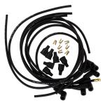 6 Cylinder Spark Plug Wire Set For Massey Ferguson: 1100, 95, Massey Harris: I-244, 101 Sr, 101 Super, 102 Sr, 201, 202, 203, 44-6. Copper Core Straight Boot Wires.