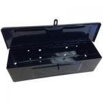 Tool Box For Massey Harris and Massey Ferguson Tractors. 16" Long X 4" Wide X 4-1/2" Tall X 4 Pre Drilled Bolt Holes 9-5/8" Center to Center Length X 2-3/4" Center to Center Top to Bottom.
