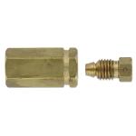 Oil Gauge Fitting For Massey Ferguson and Massey Harris Tractors. For Gauges With Out Removable Fitting. Brass 1/8" Pipe to 1/8" Compression.