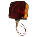 Rectangular Fender And Cab Mount Warning Light For Massey Ferguson Tractors. 1 Red and 1 Amber Lens With Amber Side Marker Light. 12 Volt, 4-1/2" Wide, 1/2" Diameter Stud.
