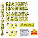 Mylar Decal Set For Massey Harris 33.