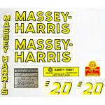 Mylar Decal Set For Massey Harris 20.
