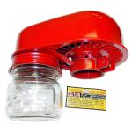 Donaldson Pre-Cleaner Assembly With Glass Dust Jar For Massey Harris: Colt 21, Mustang 23, 101 jr, 102 jr, 20, 22, 22k, 30, 30k, 33, 44, 44 Special, 44-6, 81, 82.
