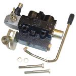 Single Hydraulic Remote Valve For Massey Ferguson: TO35, 40, 50, 1080, 1085, 135, 150, 165, 175, 180, 230, 231, 235, 240, 245, 25, 250, 253, 255, 265, 270, 275, 282, 283, 285, 290, 35, 360, 362, 375, 383, 390, 398, 399, 50, 65, 85. Massey Harris: 50.
