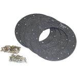 Brake Lining Kit For Massey Harris: Colt 21, Mustang 23, 20 SN#: 20gr4814 and Up, 20K SN#: 20kr1550 and Up, 22, 22K. Replaces PN#: 840465m91. Kit Includes 4 Brake Linings and 36 Rivets 1 Kit Needed Per Wheel. Measures  7.990" O.D. X 5.000" I.D. X 0.195" Thick.