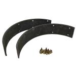 Brake Shoe Lining Set With Rivets For Massey Harris: 33, 333, 44 Special, 555, 44, 44-6. For Tractors With Non Live PTO. Kit Includes 2 Linings and Rivets For 1 Wheel 2 Required Per Tractor. 1-3/4" Wide X 10-5/8" Outer Curve Length X 10-3/8" Inner Curve Length. Replaces PN#: 840681m91.