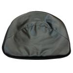 Black Tie On Seat Cushion For Massey Harris and Massey Ferguson Tractors. 19" to 21" Pan Seat Side to Side, 1-1/2" Thick Cushion, 2 Drain Holes.