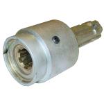 PTO Over Running Clutch 1-1/8" to 1-3/8" For Massey Harris and Massey Ferguson Tractors. 1-1/8" Female to 1-3/8" Male, 6 Spline For Tractors Up To 75 Horsepower, 6-3/4" Overall Length, Includes 2" X 5/16" O.D. Roll Pin and Grease Zerk.