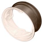 13"X28" Rear Spinout Rim For Massey Ferguson: 165, 175, 255, 265, 270, 275, 285, 290, 360, 362, 375, 383, 390, 390T. Replaces PN#: 519372m1, 535453m1. 13"X28" 4 Rail Spinout Rear Rim, Holes For Stop Adjustment Are Drilled 90 Degrees Perpendicular To The Side Of The Rim Not 90 Degrees To The Spinout Rail, Not Designed For Tubeless Tire Applications.
Please check and measure your tractor closely because if this rim does not fit, we do not pay return shipping on rims.