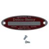 12 Volt Delco Remy Blank Generator Tag For Massey Ferguson And Massey Harris.