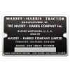 Serial Number Tag With Rivets For Massey Harris: Colt 21, 81, 82, 30, 44.